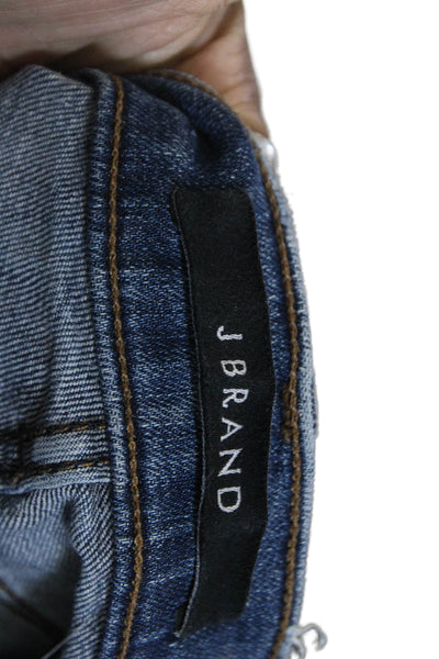 J Brand Womens Skinny Ankle Cropped Jeans Dark Blue Mid Rise Size 26