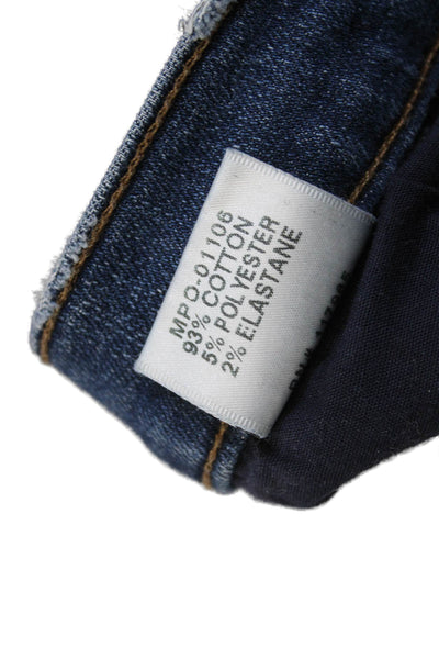 J Brand Womens Skinny Ankle Cropped Jeans Dark Blue Mid Rise Size 26
