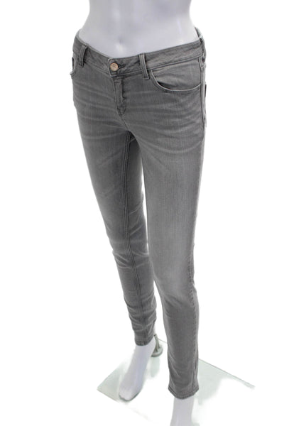 Zara Trafaluc Womens Skinny Jeans Gray Mid Rise Size 26