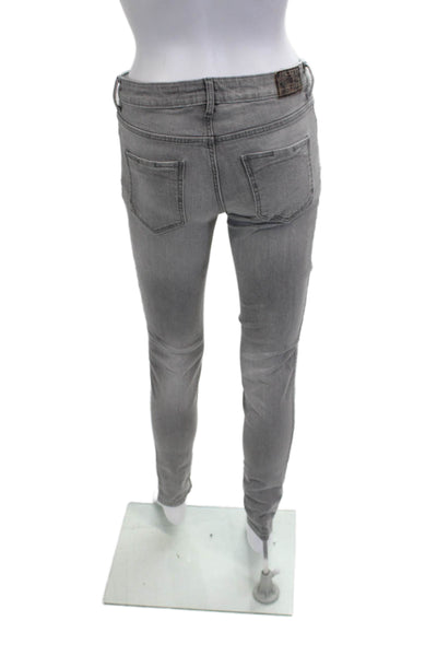 Zara Trafaluc Womens Skinny Jeans Gray Mid Rise Size 26