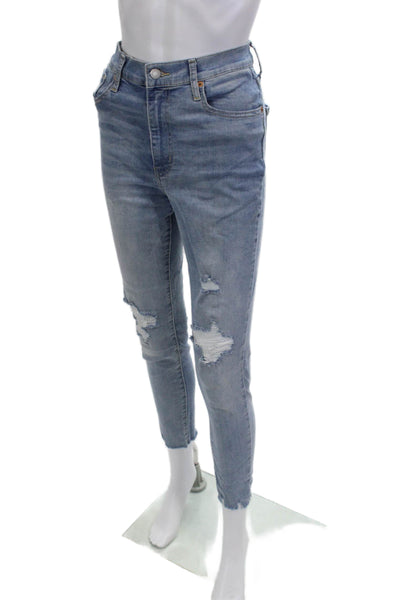 Levis Women Skinny Ankle Jeans Light Blue Mid Rise Size 29