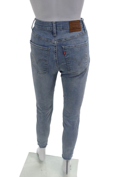 Levis Women Skinny Ankle Jeans Light Blue Mid Rise Size 29