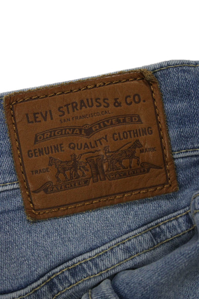 Levis Women Skinny Ankle Jeans Light Blue Mid Rise Size 29