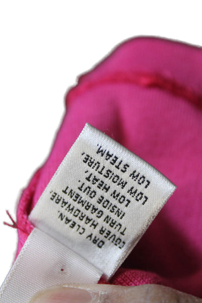 St. John Womens Pink Tunic 3/4 Sleeve Round Neck Wool Rayon Size 8