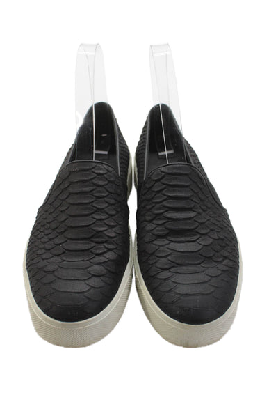 Vince Womens Textured Slip On Low Top Sneakers Black Size 6