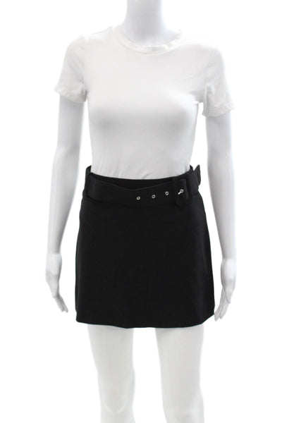 Zara Women A-Line Mini Skirt Black Size XS