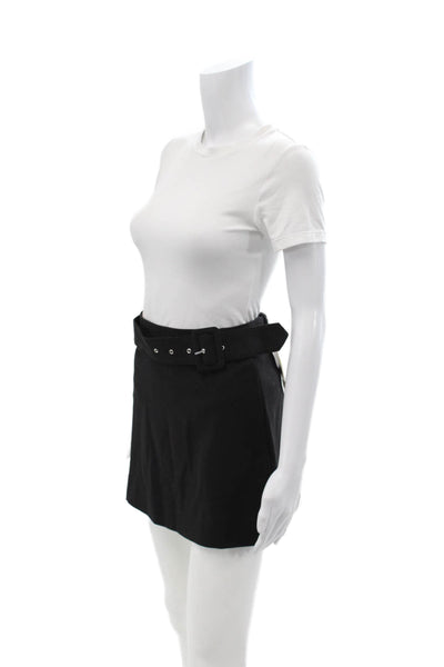 Zara Women A-Line Mini Skirt Black Size XS