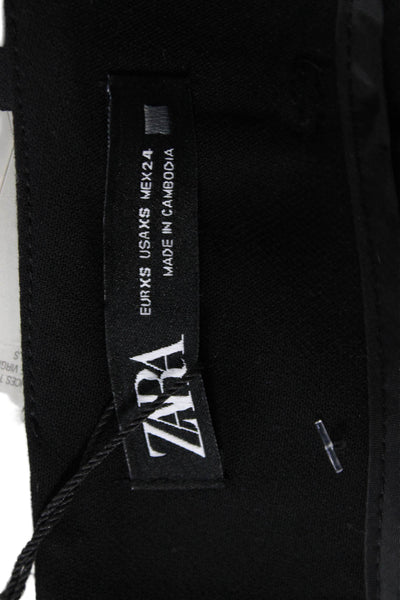 Zara Women A-Line Mini Skirt Black Size XS