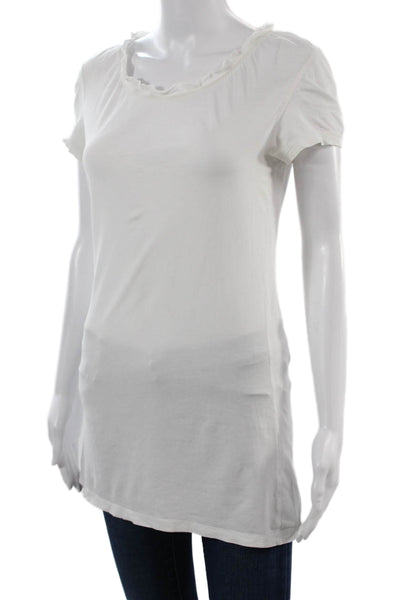 Lululemon Womens Basic Tunic Tee White Short Sleeve Round Neck Size S