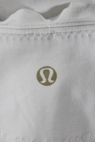 Lululemon Womens Basic Tunic Tee White Short Sleeve Round Neck Size S