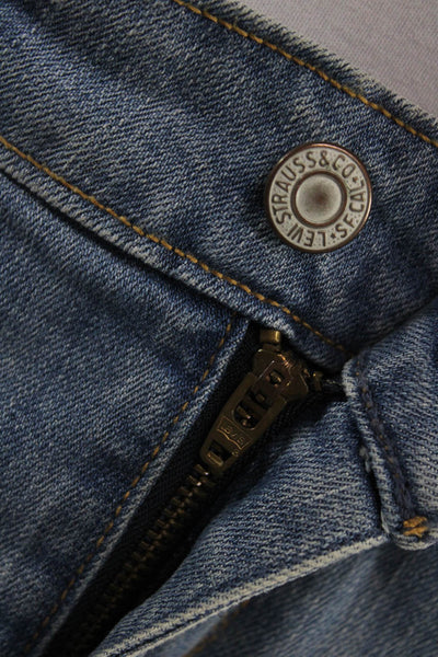 Levis Womens Straight Pencil Mini Skirt Blue Cotton Size 26