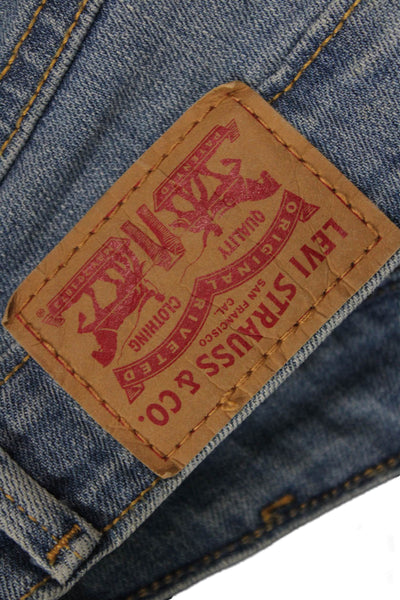 Levis Womens Straight Pencil Mini Skirt Blue Cotton Size 26