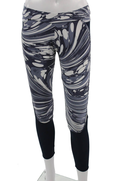 Adidas by Stella McCartney Women Cropped Capri Leggings Black Print Size S
