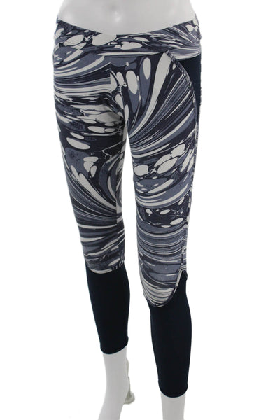 Adidas by Stella McCartney Women Cropped Capri Leggings Black Print Size S