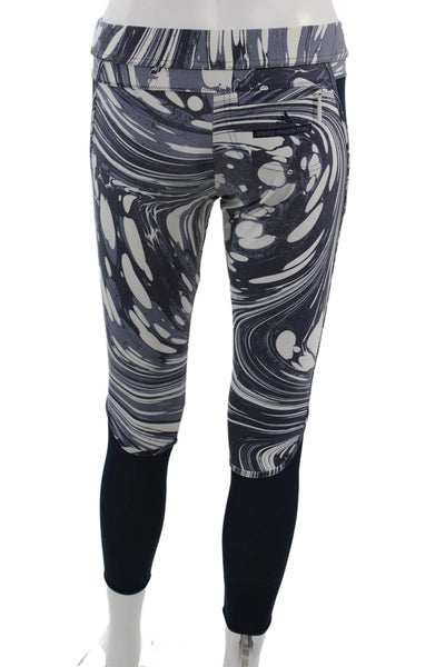 Adidas by Stella McCartney Women Cropped Capri Leggings Black Print Size S