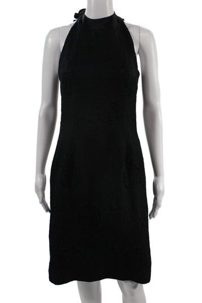 Peggy Jennings Women Sheath Sleeveless Black Floral Knee Length Dress Size 6