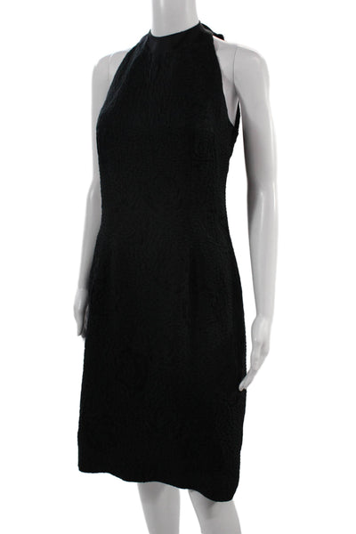 Peggy Jennings Women Sheath Sleeveless Black Floral Knee Length Dress Size 6