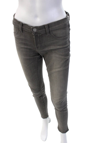 J Brand Womens Ankle Skinny Jeans Gray Low Rise Cotton Stretch Size 27