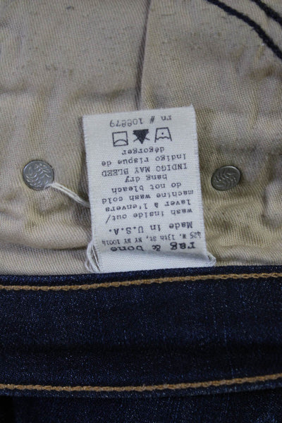 Rag & Bone Women Skinny Low Rise Dark Blue Jeans Size 27