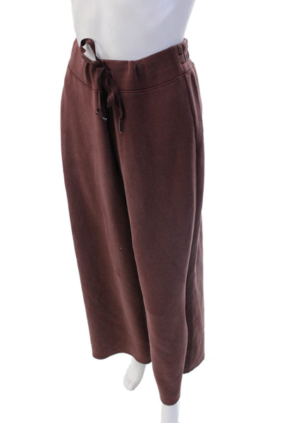 Spanx Womens Sweatpants Brown Drawstring Inseam 28 Size M