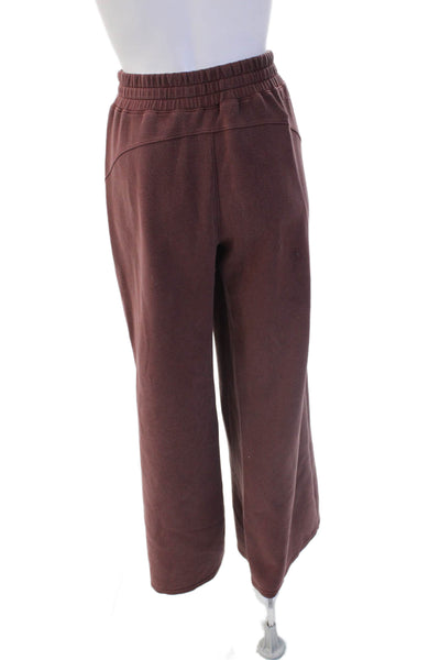 Spanx Womens Sweatpants Brown Drawstring Inseam 28 Size M