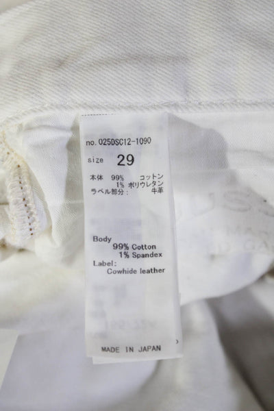 Moussy Women Ankle Cropped Jeans White Low Rise 27 Inseam Size 29