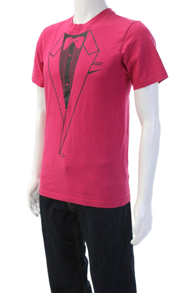 Off White x Nike Mens T-Shirt Pink Graphic Bird Crew Neck Cotton Size S