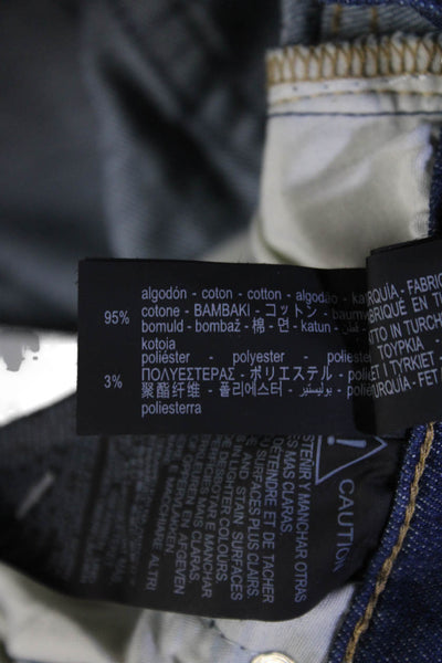 Zara Women Ankle Skinny Dark Blue High Rise Cotton Jeans Size 0