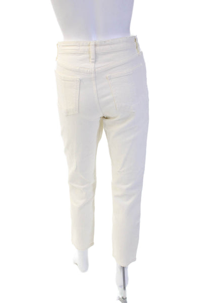 Rag & Bone Women Cropped Ankle White Jeans Size 24