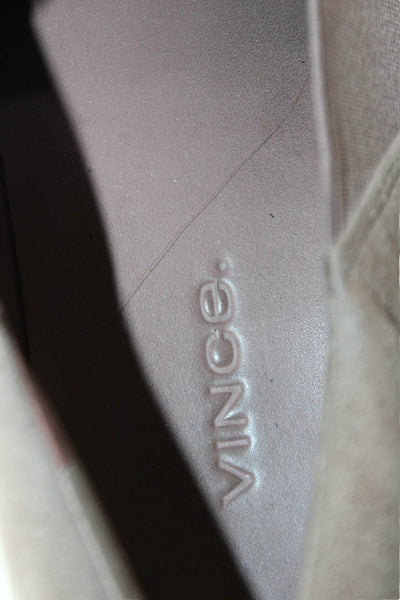 Vince Womens Suede Slip On Platform Shoes Light Pink Size 6.5