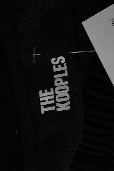 The Kooples Womens Bomber Jacket Black Cotton Blend Zip Size S