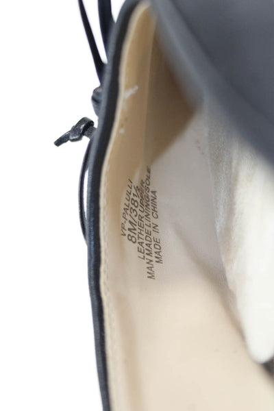 Vince Camuto Womens Leather Slide On Palulli Mule Flats Black Size 8 Medium