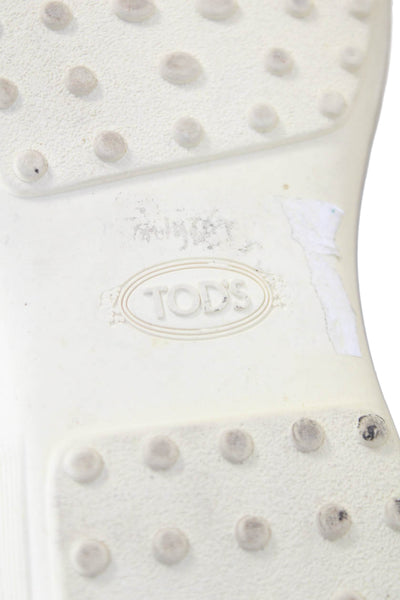 Tods Mens Suede Lace Up Ankle Boots Blue Size 7.5