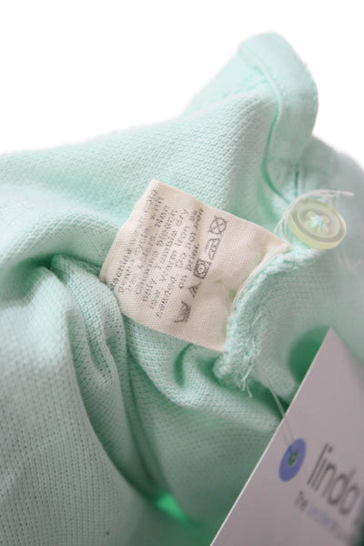 J Crew Mens Collared Short Sleeve Polo Green 100% Cotton Classic Solid Size M