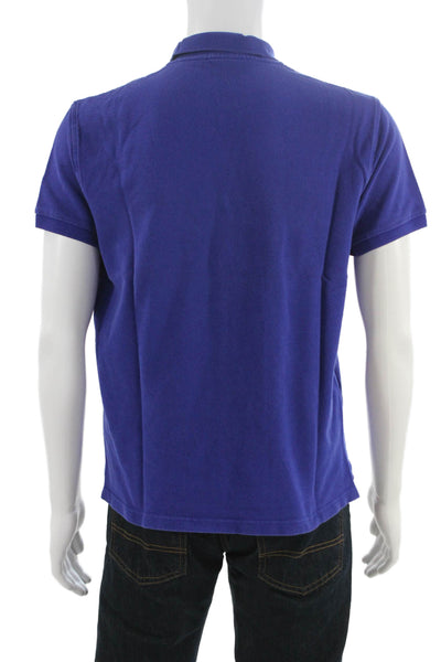 J Crew Mens Blue Cotton Short Sleeve Polo Size M