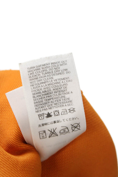 The North Face Mens Stand-Up Mock Neck Long Sleeve T-Shirt Orange Size M