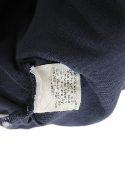 J Crew Mens Dark Blue Cotton Long Sleeve Crew Neck T-Shirt Size L