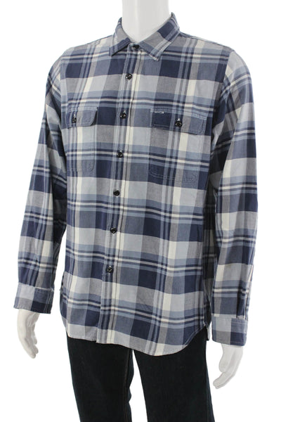 J Crew Men's Long Sleeves Button Down Multicolor Plaid Shirt Size L