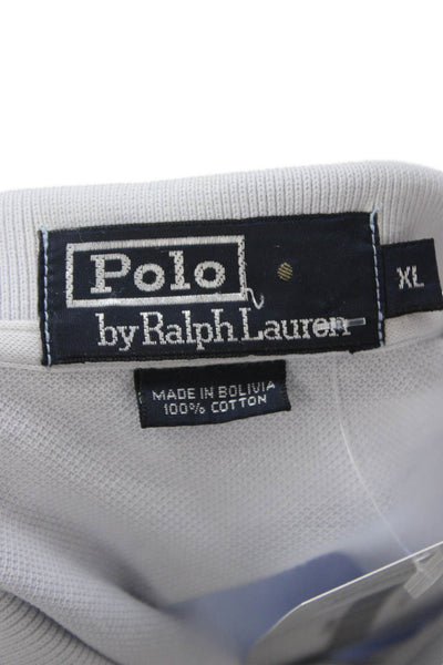 Polo Ralph Lauren Mens Light Blue Cotton Collared Polo Short Sleeve Size XL