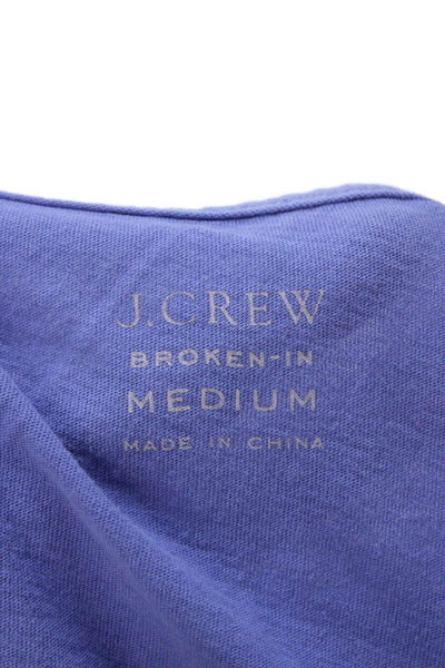 J Crew Mens Purple Long Sleeve Crew Neck Cotton T-Shirt Size M
