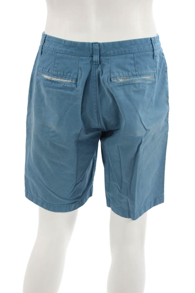 Bonobos Mens Chino Shorts Blue 100% Cotton Button Closure Size 34