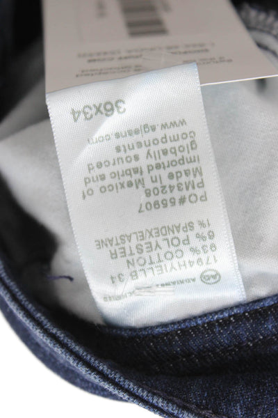 AG Mens Straight Dark Blue Jeans Size 36