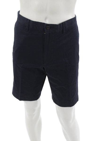 J Crew Mens Chino Shorts Dark Blue Button Size 36