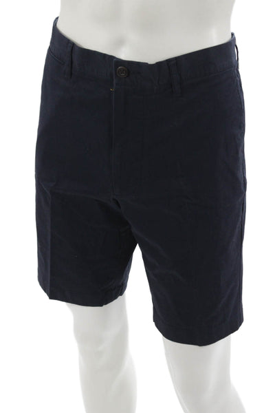 J Crew Mens Chino Shorts Dark Blue Button Size 36