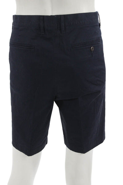 J Crew Mens Chino Shorts Dark Blue Button Size 36