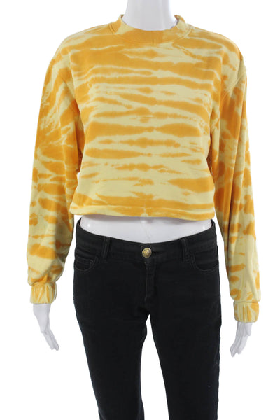 Apparis Unisex Yellow Crew Neck Sweatshirt Organic Cotton Long Sleeve Size XS