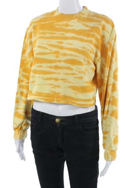 Apparis Unisex Yellow Crew Neck Sweatshirt Organic Cotton Long Sleeve Size XS