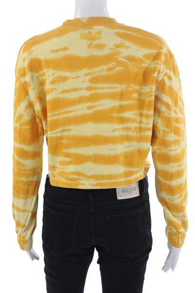 Apparis Unisex Yellow Crew Neck Sweatshirt Organic Cotton Long Sleeve Size XS