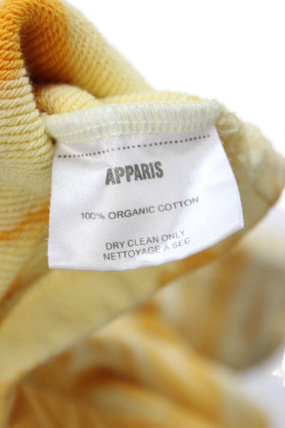 Apparis Unisex Yellow Crew Neck Sweatshirt Organic Cotton Long Sleeve Size XS