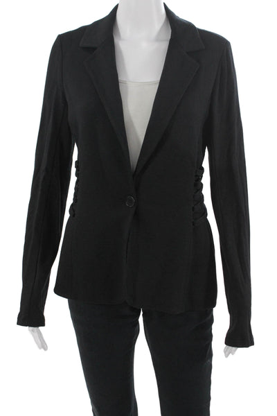 Bailey 44 Unisex Black Collared Long Sleeve Blazer Modal Spandex Size M